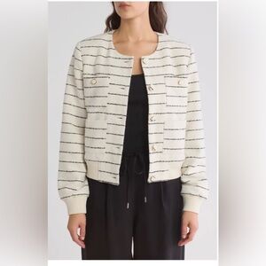 Striped Bombed Jacket from Laundry by Shelli Segal